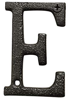 TentHome Antik Hausnummern Buchstaben A-Z Gusseisen Türsymbol Hausschild DIY Straßenschilder Wand Beschilderung Haus- & Türnummern für Kunst Handwerk Dekoration Anzeigen (Buchstabe e)