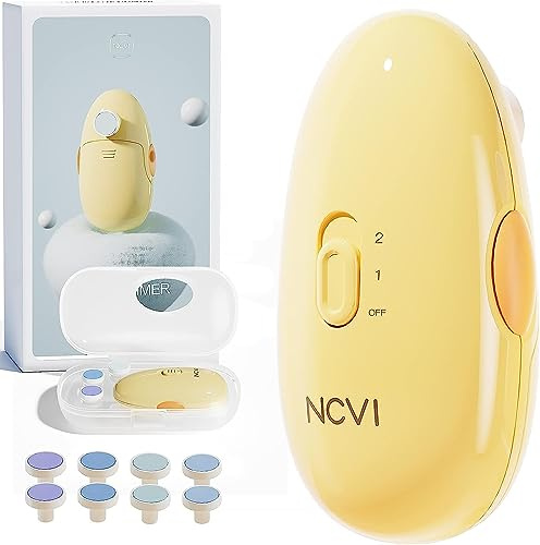 NCVI Tagliaunghie elettrico per bambini, lima per unghie per bambini, tagliaunghie sicuro, set di rifiniture e lucidatura, per neonati e bambini, cura delle unghie, kit per toelettatura e manicure, 8