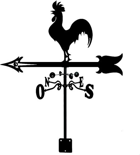 Segnavento Segnavento In Acciaio Inox Gallo Segnavento Modello Ornamento Retro Durevole Indicatore Di Direzione Del Vento Strumento Di Misurazione All'aperto Cortile Della Fattoria Decorazione Montag
