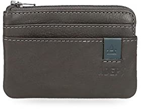 Adept Max Porte-Monnaie Gris 11 x 7 x 1,5 cm Cuir, Gris, Porte-Monnaie