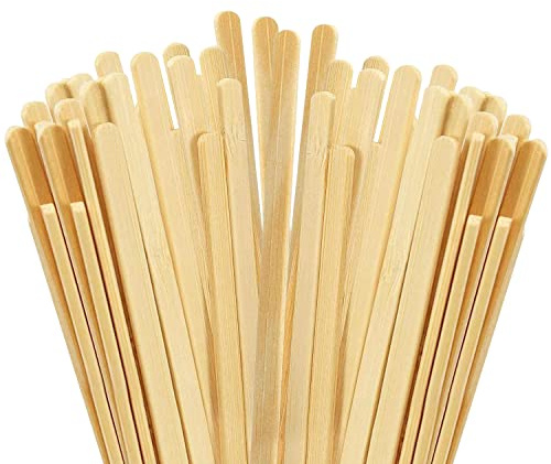 100pcs Wood Coffee Stirrer Sticks, 5.5 Inch Wooden Swizzle Stick Beverage Mixer, Eco Friendly Long Stirrer Stir Sticks for Mixing Cocktail Hot Chocolate Drinking Tea