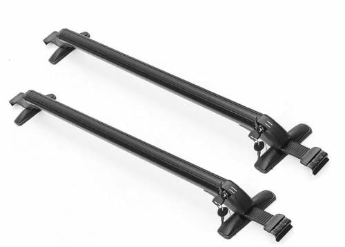 DachträGer 1 Paar Universal Fahrzeug Auto Dach Montage Rack Schiene Bar Schwarz Aluminium Gepäck Träger Mit Lock Top Auto Rack DachträGer Geschlossene Reling