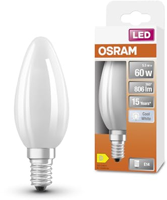 Osram LED Star Classic en forme de mini bougie classique, lumière blanche | , LED Lamps, 35.00 Millimetres dia, , pack de 1