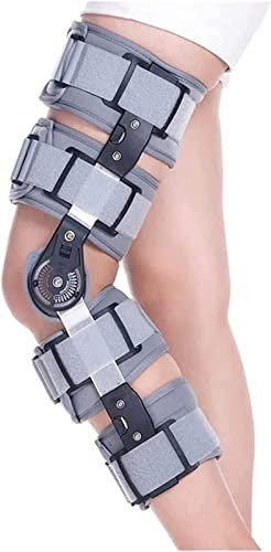 JWQPAD Rodillera Rodillera ortopédica Ajustable con bisagras y estabilizador Universal para recuperación y estabilización de osteoartritis Leve (Color: Negro, tamaño: A)
