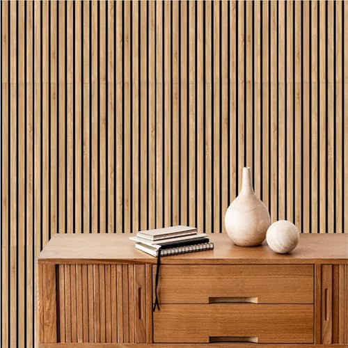 Nord Plus - Panneaux muraux en MDF, panneaux acoustiques, décoration intérieure, tatouages muraux, matériau 3D MDF/1 pièce = 1,18 m2/1 pièce = 196 cm x 60 cm x 1 cm