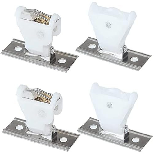 4Pcs Roman Shade Kit, Plastic Roman Shade Cord Lock and Cord Pulley Set,Roman Shade Hardware Smooth, Prevents Cord Fraying Ideal for Roman Blinds Woven Wood Shades