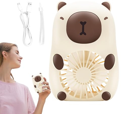 Ventilateur portable pour animaux | Silencieux alimenté par USB pour chambre d'enfant et chambre d'enfant | Mini rechargeable avec lumières LED et vitesse réglable | Idéal pour un usage personnel et