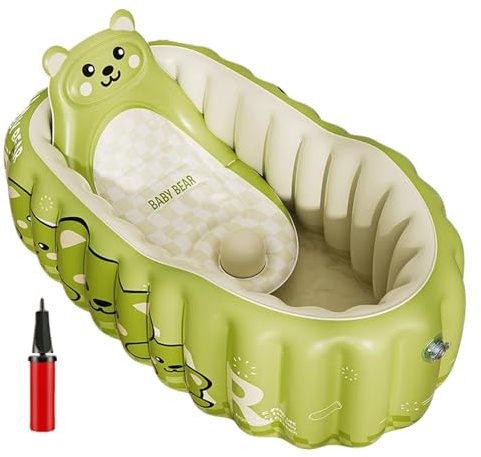 Baignoire Bébé Gonflable, Conception Portable Et Pliable, PVC, Baignoire De Voyage Pliable Portable, Bains De Siège De Bassin De Piscine, Comprend Une Pompe À Air