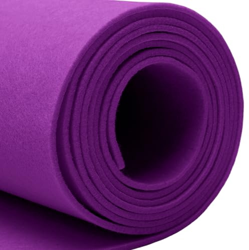 LUPATDY Rouleau de Feutre Violet Clair 30 cm x 250 cm, Tissu en Feutre 2mm D'épaisseur, Feutrine Loisir Creatif pour Bricolage, Sac de Rangement, Tissu en Felt pour Travaux Manuels, Décoration