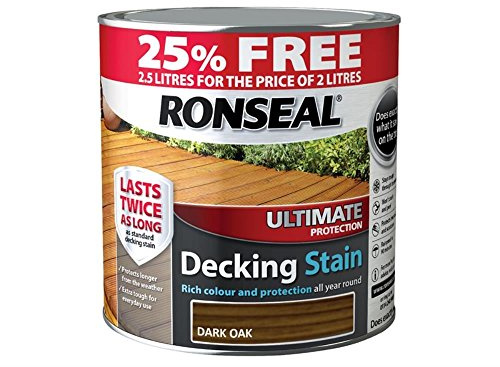 Ronseal RSLUDSDO2LAV Ultimate Decking Stain, Dark Oak, 2.5 Litre