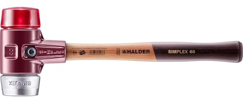 SIMPLEX-Schonhammer, Plastik/Weichmetall; mit Tempergussgehäuse und hochwertigem Holzstiel | D=60 mm | 3069.060