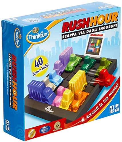ThinkFun - Rush Hour Gioco Da Tavolo Bambini | Giochi Di Società Per Bambini 8 Anni O Più | +1 Giocatore | Regalo Bambino 8 Anni | Edizione In Italiano