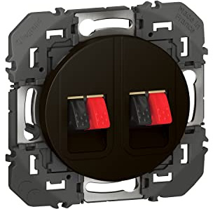 Legrand - Prise haut-parleur double dooxie finition noir - emballage blister