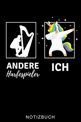 ANDERE HARFESPIELER ICH NOTIZBUCH: A5 Notizbuch KARIERT Geschenkidee für Harfespieler | Harfebuch | Harfe spielen lernen | Musiker | Geschenk für Kinder Erwachsene Anfänger | Geburtstag