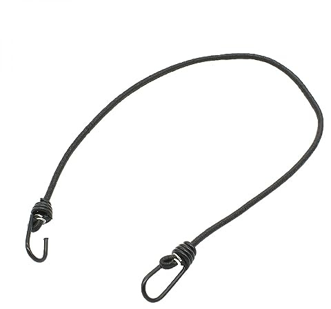 Linxor - Lot de 10 tendeurs sandows élastiques avec 2 Crochets - 5 Tailles de 40 à 150 cm - Noir