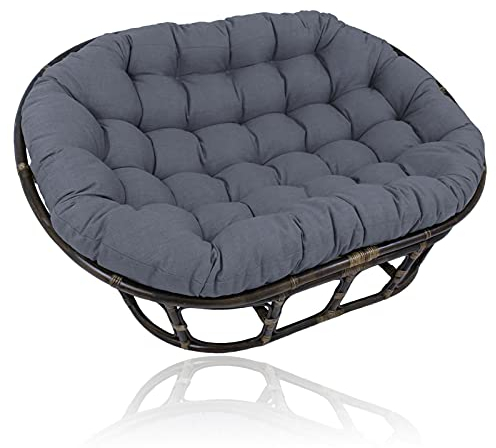 Doppel Papasan Kissen, Verdicken Papasan Stuhlkissen, Papasansessel Kissen, Stuhlkissen für Schlafzimmer oder Gartenmöbel, für Indoor Outdoor Raumdekoration,Grau,170 * 120CM