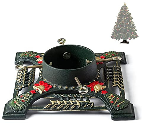 Ventray Christmas Tree Stand with Water Reservoir, 13.66x13.66x5.51 Inches,Classic Heavy Duty Universal Xmas Tree Artificial Trunks Stand Pine Tree Base Holder for Real Trees,Deer