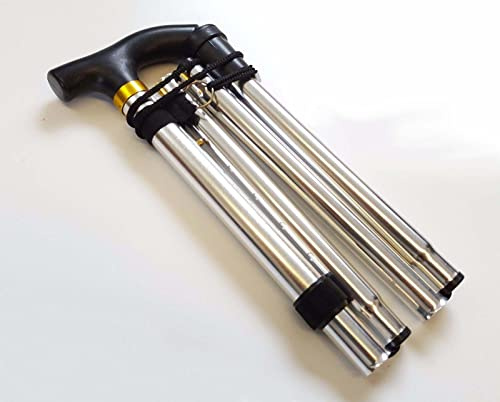 MIFAH LIGHTWEIGHT WALKING STICK, DURABLE, FOLDABLE ALUMINIUM ALLOY ELDERLY WALKING STICK CANE (Silver)