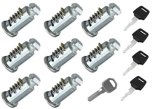 Lot de 8 noyaux de verrouillage compatibles avec les barres de toit, remplacent les cylindres de serrure Thule à une clé, cylindre à clé pour porte-vélos, coffre de toit
