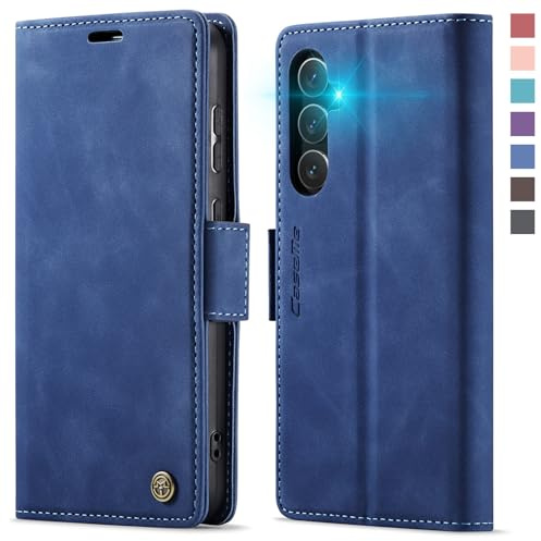 XYGLOW Handyhülle für Samsung Galaxy A55 5G Hülle Klappbar Premium PU Lederhülle Klapphülle【RFID Schutz】 Kartenfach Standfunktion Schutzhülle für Samsung A55 5G Flip Case Wallet Tasche Cover, Blau