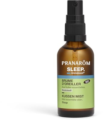 Pranarôm Aromaboost Sleep Bio Brume à Vaporiser 50 ml | Camomille noble pour favoriser un sommeil serein et réparateur. À vaporiser 15 min avant le coucher. Cure de 1 mois.
