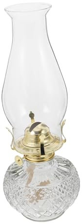PRETYZOOM Petroleumlampe Glas Vintage Innenbereich Dekoration Tischlampe Öllampe Petroleumlampe Notbeleuchtung Petroleumöllicht