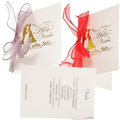 HOODANCOS Hochzeitsgelübdekarten Eidheft-set Hochzeitsoffiziantenbuch Für Die Zeremonie