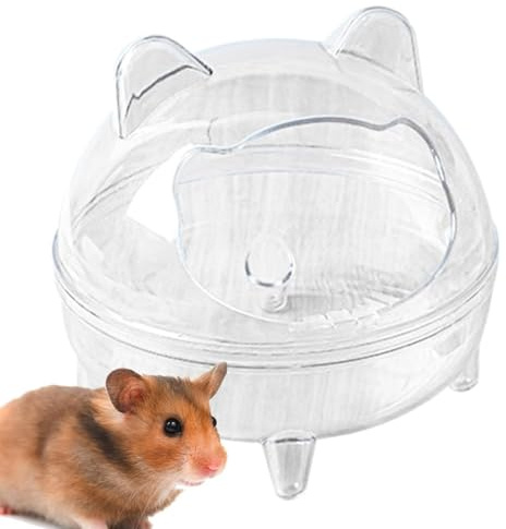 Contenedor de baño de Arena para hámster, bañera pequeña para Mascotas, Inodoro Transparente para hámster, Caja de baño de Arena para hámster, Sauna de Animales pequeños para Ardillas sirias