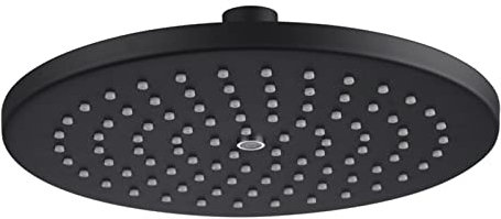 Shower Head Cabezal de Ducha Tipo Lluvia, Cabezal de Ducha Tipo Lluvia Grande de 8 Pulgadas, Cabezal de Ducha de baño de Alta presión de Acero Inoxidable 304 con Boquilla de Silicona, Acabado Negro