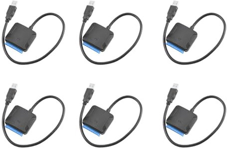 PAGJHRFJG 6X Sata A USB 3.0 2.5/3.5 HDD SSD Unidad de Disco Duro Línea Cable Conversor Adaptador