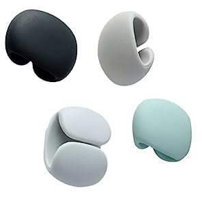 CIYODO 4pcs Silicone Magnetic Cable Wire Holder Organizer Cord Winder for Home and Office Earphone Cord Management Random Color