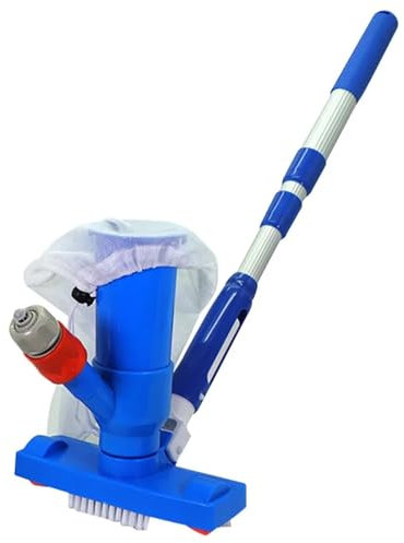 Kit Limpieza Piscina Set de Limpieza para Piscina Kit de Mantenimiento para Limpiador de Piscinas de Mano Limpiador telescópico de plástico Desmontable para Limpieza de Suciedad, Arena y Ranuras(A)