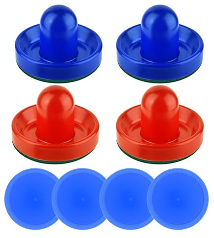 Lerpwige Air Hockey Pusher Y Air Hockey Discos de Cambio para Mesas de Juegos Gran Puerta Pala Juego de Juguetes de Repuesto