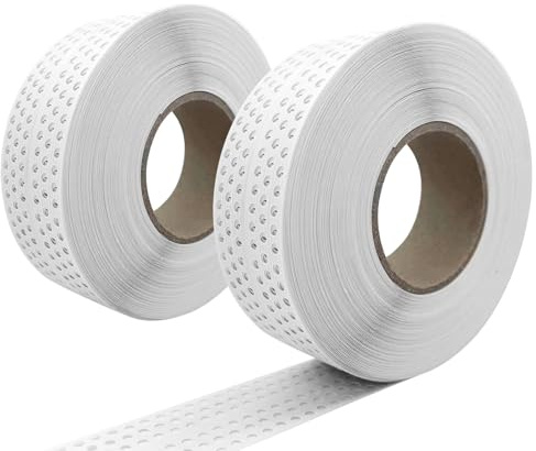 2 Stück 40M*5CM Fugenband Selbstklebend, Nahtabdeckband, Kantenschutz Eckschiene für Trockenbau, Gipskarton, Dichtungsband, Fugenband Selbstklebend zum Verbinden von GK-Platten,Trockenbau Kantenschutz