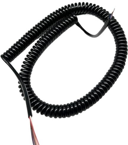 Cordon à ressort enroulé pour réseau électrique， Câble spiralé multiconducteur carré de 0,2 mm, 6 à 9 conducteurs, câble de signal élastique à âme en cuivre(9 Core 0.2 Square)