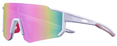 Cykelglasögon för damer och herrar, polariserade UV-skyddsglasögon, sportglasögon, vindtäta, randlösa, snabba glasögon, skyddsglasögon, cykelglasögon för damer och herrar, polariserade solglasögon