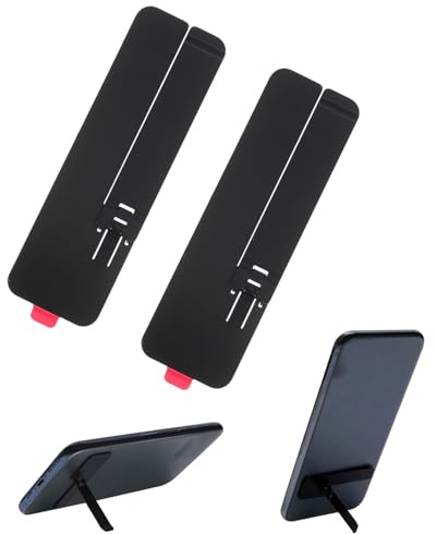 FUGLUS 2 pezzi Supporto per Telefono Ultra Sottile, per Telefono Con Posizionamento Orizzontale Verticale Regolabile Custodia Per Telefono E Supporto Metallo con Qualsiasi Cellulare