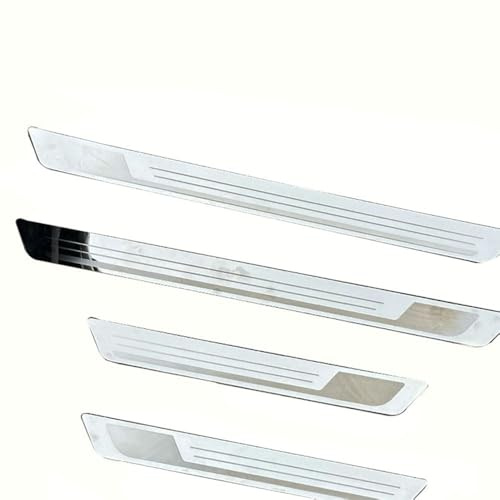 ZZBHFAS Seuils De Porte Acier INOX Anti-Rayures pour Nissan X Trail e Power 2021-2023 2024 2025 T32, Lot De 4 Plaques De Protection Robustes pour Entrée De Porte -Facile à Installer,Normal-B-Silver