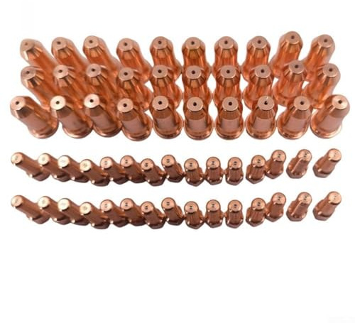 PT 100 iPT100 Plasmaschneider Ersatzelektroden 52556 und Düsen 51248 Set 60 Kupferteile für den erweiterten Einsatz in der Metallbearbeitung und Schneidanwendungen (1,2 mm)