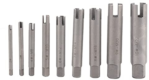 Aramox Ensemble d'extracteurs de Tarauds à Tête Cassée en Acier, Acier Rapide, Conçu pour le Retrait des Vis Dénudées, Idéal pour les Tâches de Réparation Industrielles et Domestiques (Ensemble de
