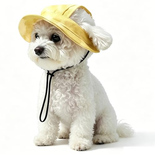 Shyllin Berretto Baseball Cani, Regolabile Cappello Baseball Gatti, con Fori per Orecchie, Cappello Sole Gatti, Visiera Animali Domestici, Cappellino Protezione Sole Cani, Berretto Sole Cane (YS)