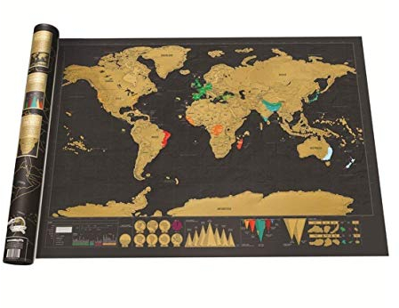 vinallo Deluxe Travel Edition Scratch Off Weltkarte Poster personalisierte Tagebuch Log Geschenk