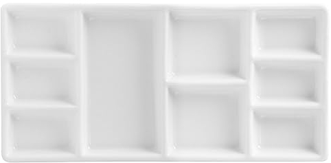 ATWORTH MEEDEN 9-Well News Keramik Rechteck Künstler Aquarell Gouache Acryl Ölgemälde, 6-4/5 x 3-1/3-Zoll