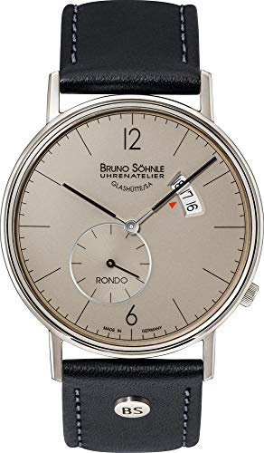 Bruno Söhnle Herren Analog Quarz Uhr mit Echtes Leder Armband 17-13053-861