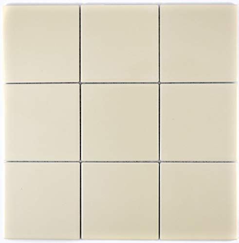 Mosaik Fliese Wand Keramik beige glänzend Fliese WC Badfliese Küchenfliese Wandfliese - MOS23-1201