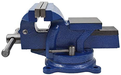 WFLNHB 6 Bench Vise Table Top Clamp Press Locking Swivel Base Heavy-Duty for Crafting Painting Sculpting Modeling Electronics Soldering Woodworking and Fishing Tackle