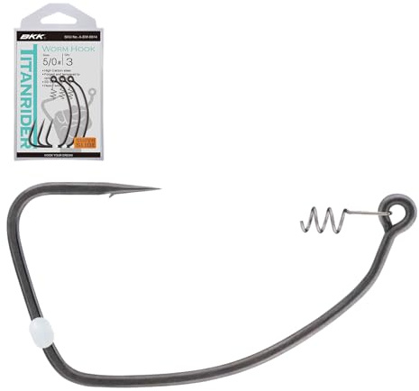 BKK Offsethaken mit Köderschraube für Gummifische Titan Hooks