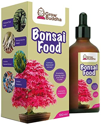 Grow Buddha Bonsai Food Fertiliser – Liquid Concentrated Fertiliser for Bonsai trees 100 ml – Fast growth with strong root – Suitable for all Bonsai trees and plants