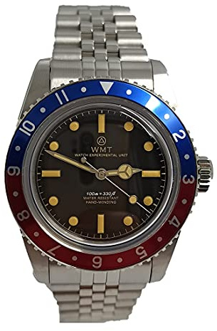 Walter Mitt Sea Diver Vintage Jubilee Automatik Schwarz Blau Rot Uhr Herren