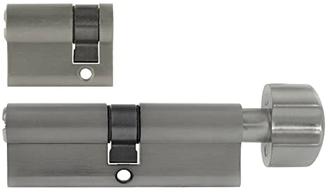 2 likadana 1 x knoppcylinder 45/45 mm 1 x halvcylinder 30/10 mm (justerbar låslåslåsbar) 5 nycklar